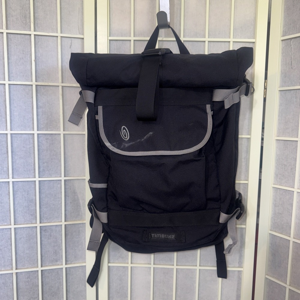 Timbuk2 Roll Top Computer Commuter Prospect Black Hiking Outdoor Laptop Backpack